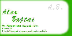 alex bajtai business card